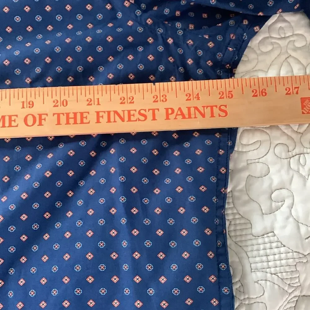 Banana Republic Men's XL 100% Cotton Soft Wash Slim Fit Blue Button Down Foulard